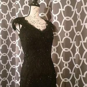 Black floor length evening gown